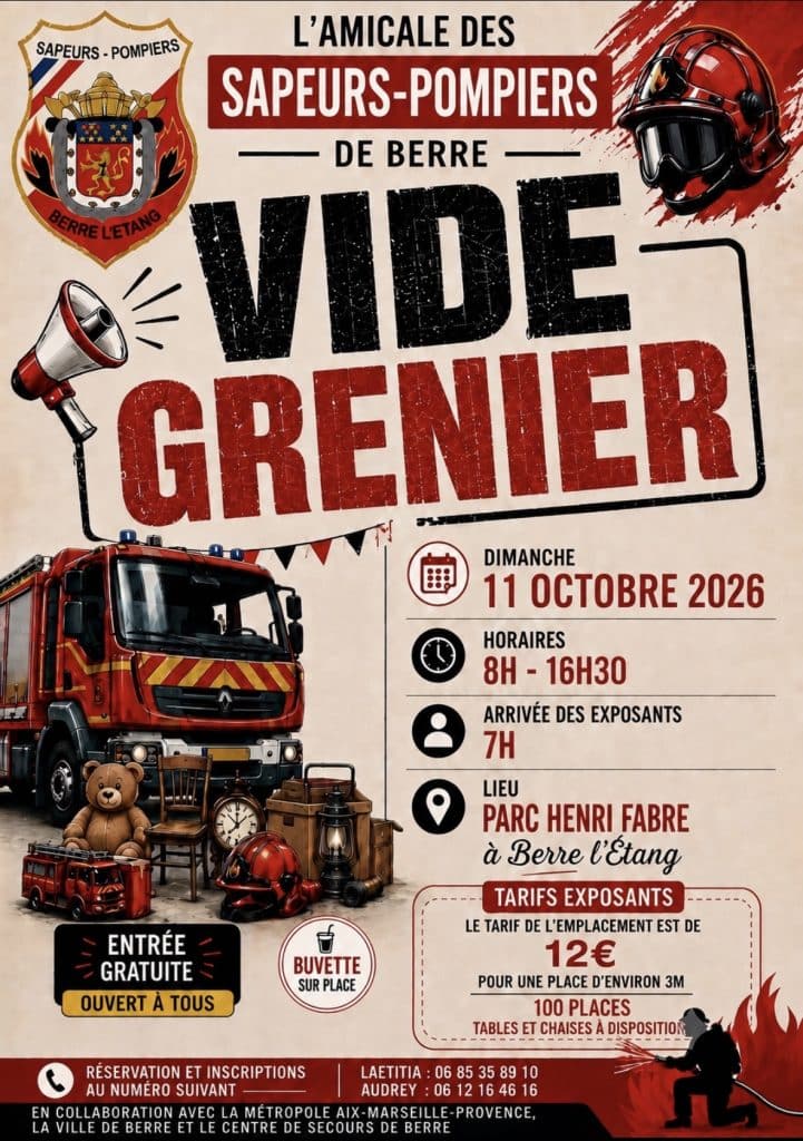 VIDE GRENIER DES POMPIERS DE BERRE L&rsquo;ETANG